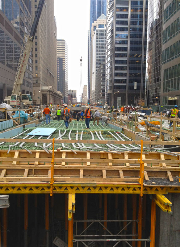 Next to the Merchantile Exchange, from Monroe looking toward Madison