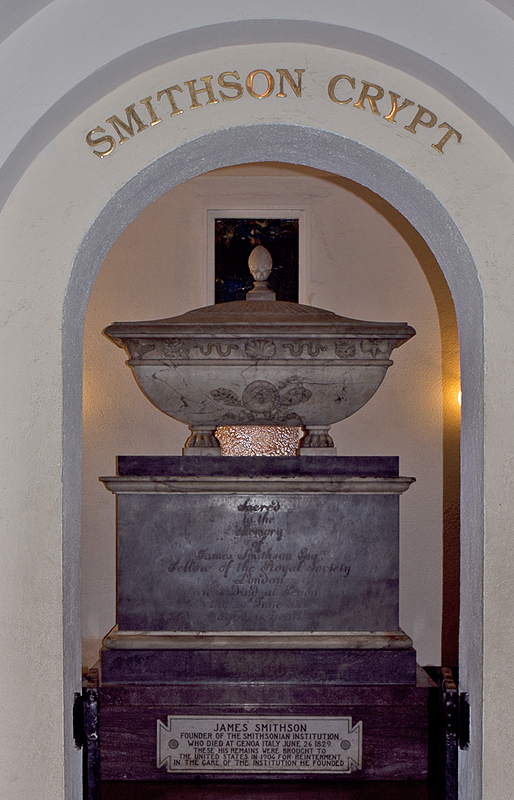 James Smithson crypt - the founder of it all. In the Smithsonian Castle. Kinda creepy.