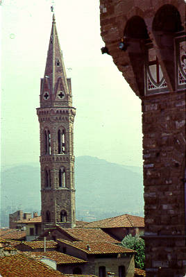 Spire of the church of Santa Croce, Florence, Italy