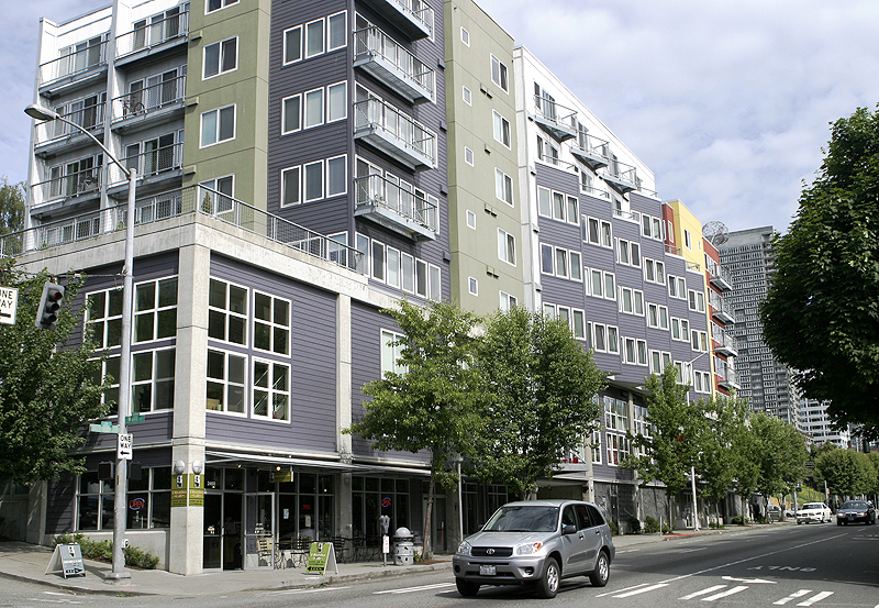Many new buildings in Seattle have this tech look, a cross between New England and a warehouse
