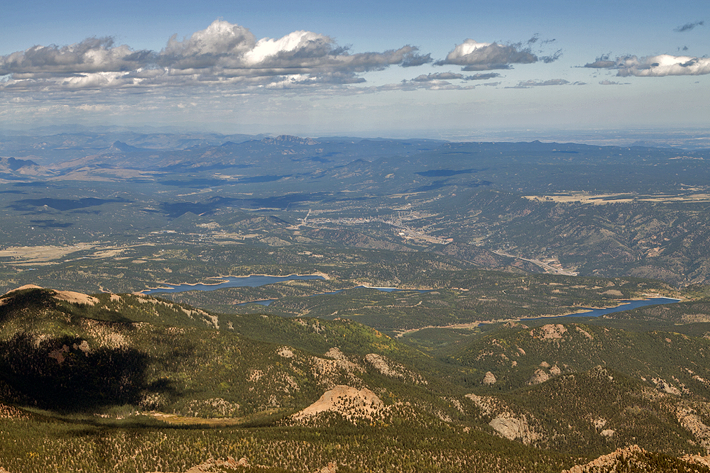 To the west, flatland. I expected multiple peaks