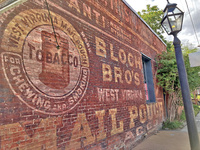 Ancient brick wall billboard