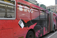 I-Pod Ad on Articulated Bus